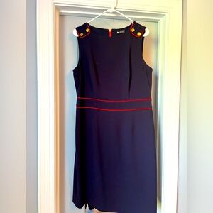 The Limited navy blue and red dress, EUC. Size 14.